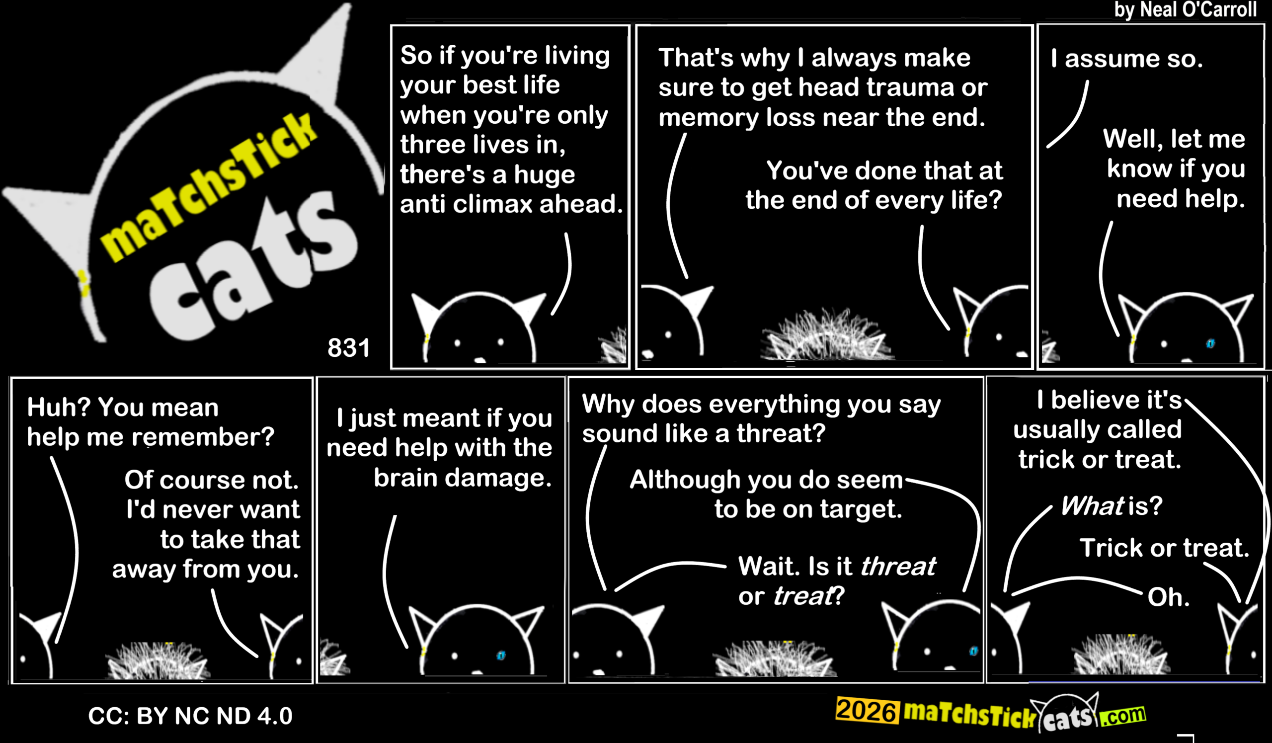 Matchstick Cats 832: Living Your Best Life